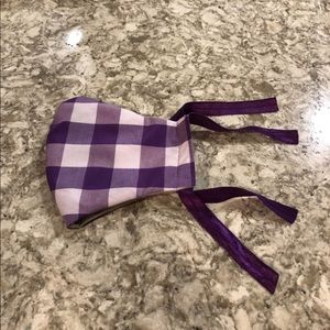 MOVING SALE! Purple Plaid FaceMask w/Filter Pocket